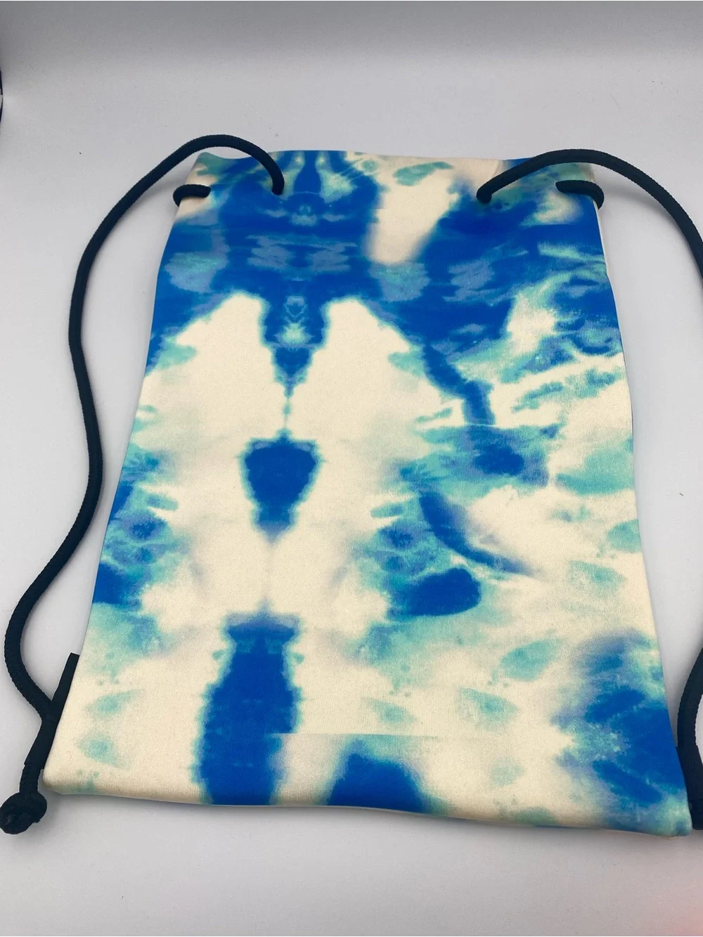 triangl swimwear Blue & White Tie-Dye Drawstring Bag